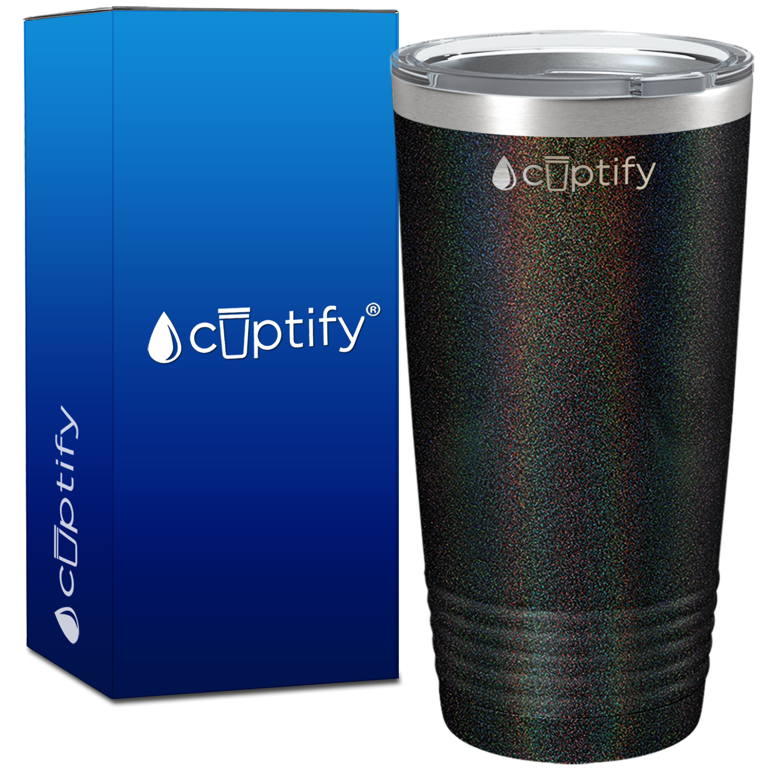 Black Glitter 20oz Tumbler