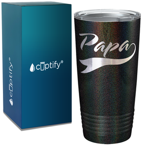 Papa on Stainless Steel Dad Tumbler