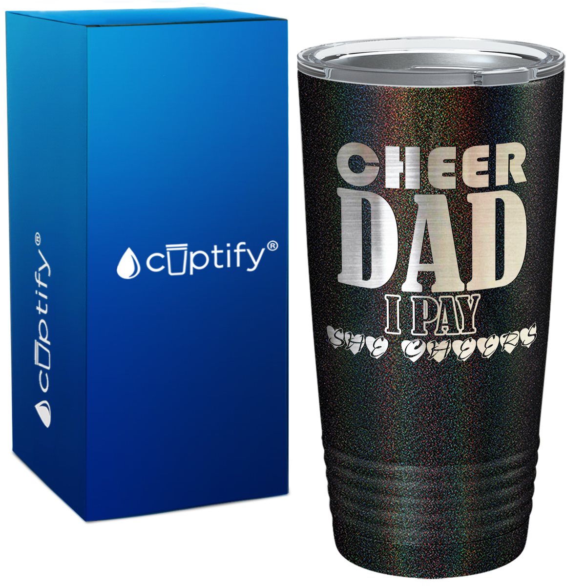 Cheer Dad I Pay She Cheers on 20oz Tumbler