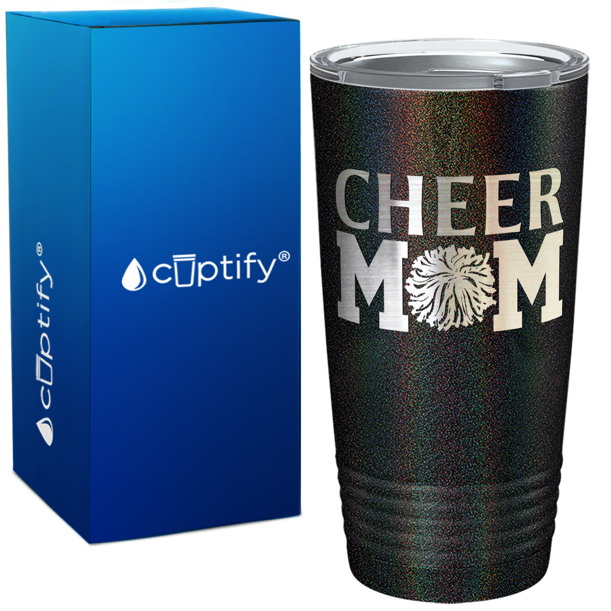Cheer Mom Pom Pom on 20oz Tumbler