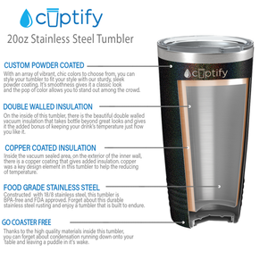 Black Glitter 20oz Tumbler