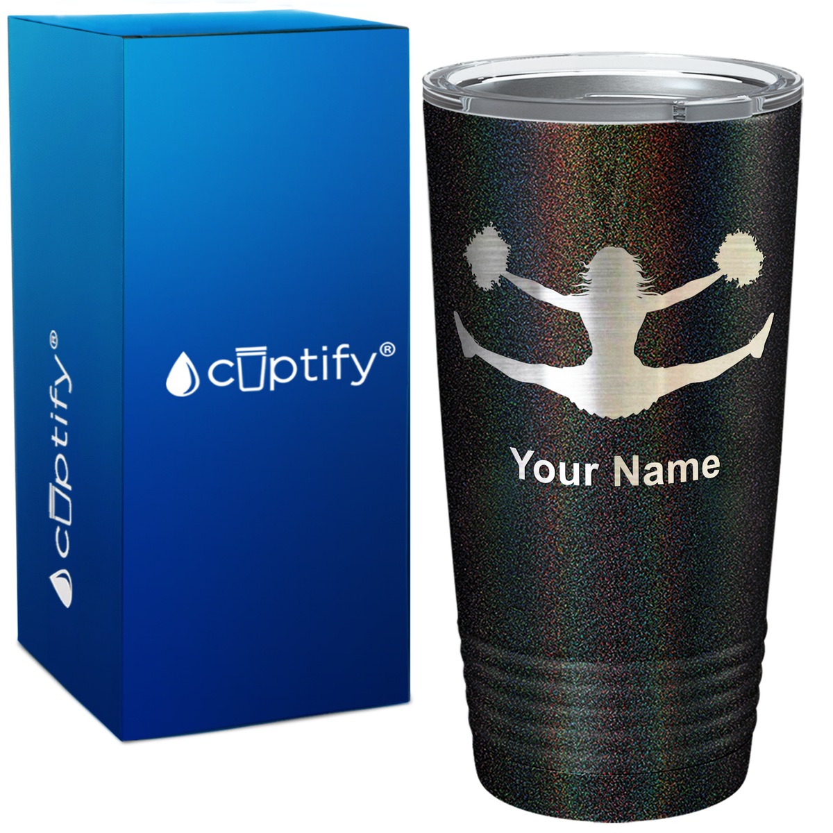Personalized Cheerleader Flyer on 20oz Tumbler