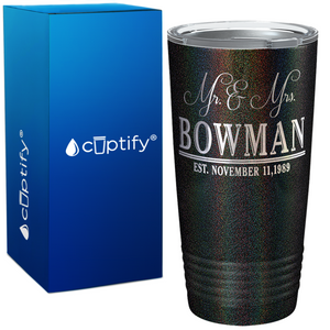 Personalized Anniversary Established on Wedding 20oz Tumbler