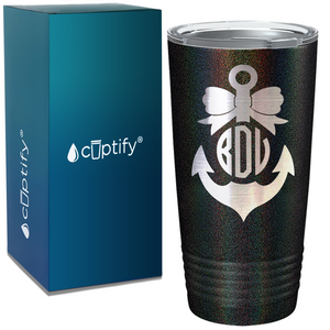 Bowed Anchor Monogram 20oz Tumbler