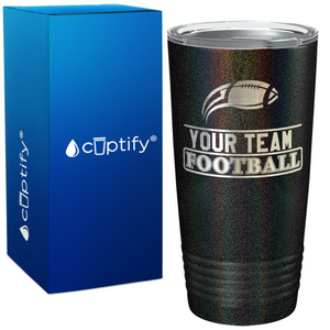 Personalized Your Team Name Football on 20oz Tumbler