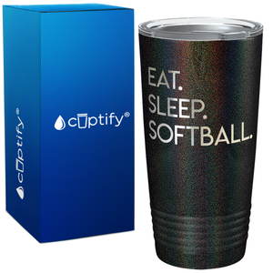 Eat Sleep Softball on 20oz Tumbler