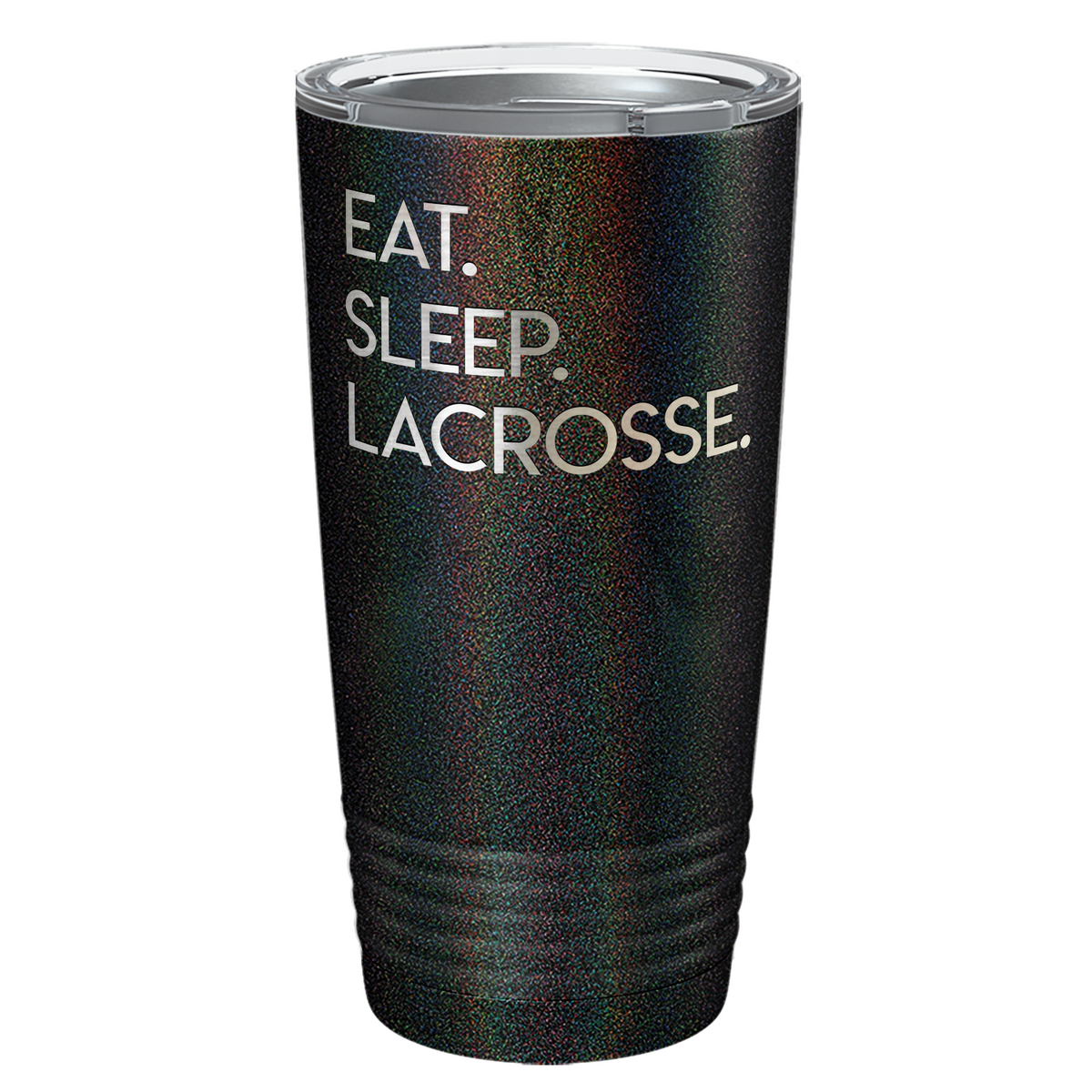 Eat Sleep Lacrosse Laser Engraved on Stainless Steel Lacrosse Tumbler