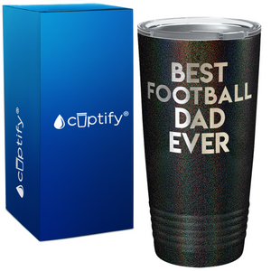 Best Football Dad Ever on Sainless Steel Football 20oz Tumbler