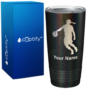 Personalized Basketball Girl Player Silhouette on 20oz Tumbler