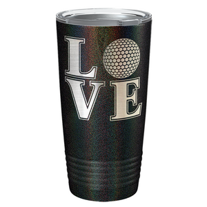 Love Golf Laser Engraved on Stainless Steel Golf Tumbler