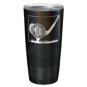 Personalized Monogrammed Golf Ball Laser Engraved on Stainless Steel Golf Tumbler