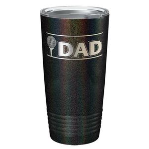 Golf Dad with Golf Ball Laser Engraved on Stainless Steel Golf Tumbler