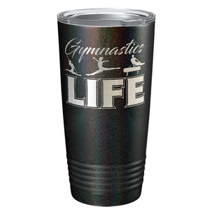 Gymnastics LIFE Silhouettes Laser Engraved on Stainless Steel Gymnastics Tumbler