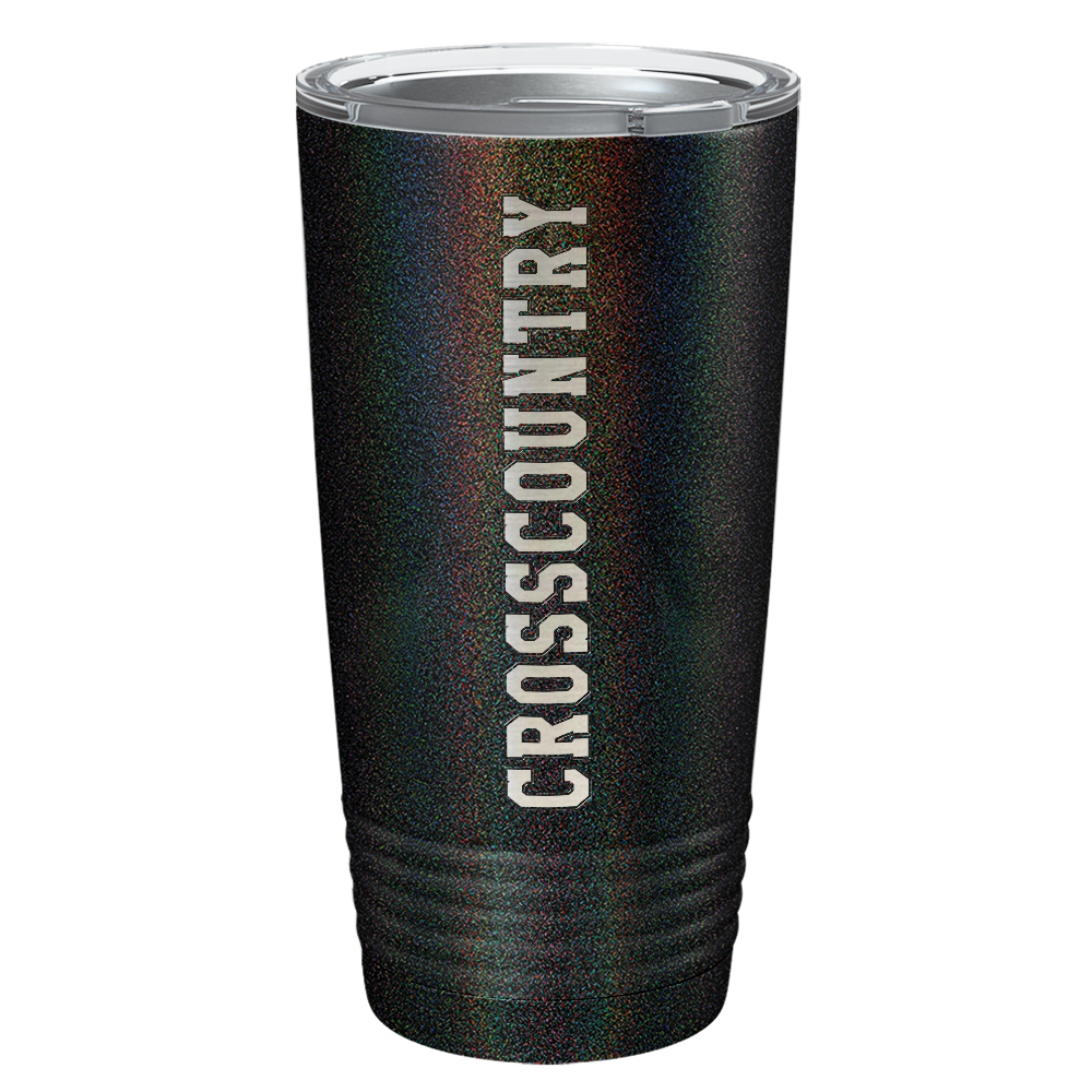 Cross Country Laser Engraved on Stainless Steel Cross Country Tumbler