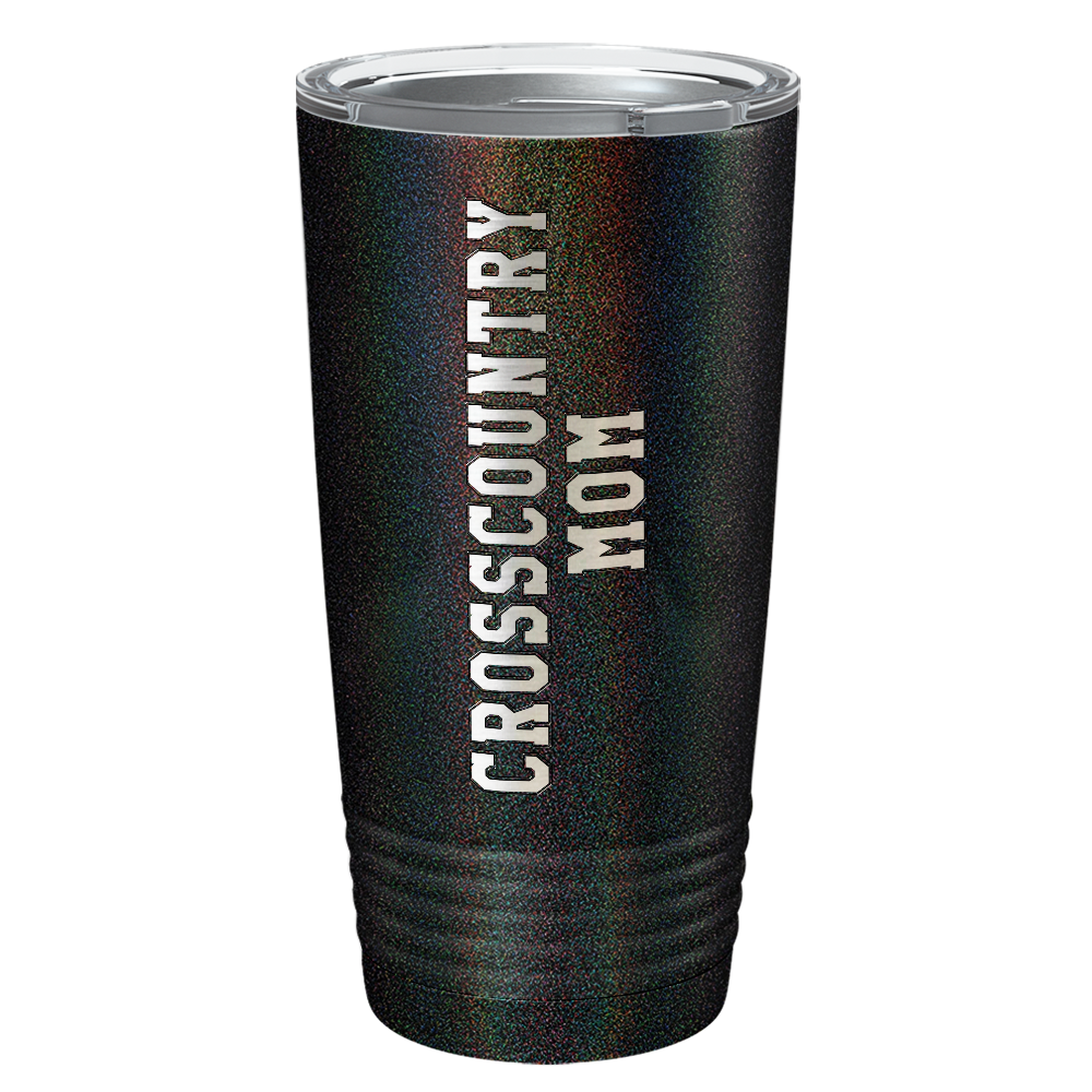 Cross Country Mom Laser Engraved on Stainless Steel Cross Country Tumbler