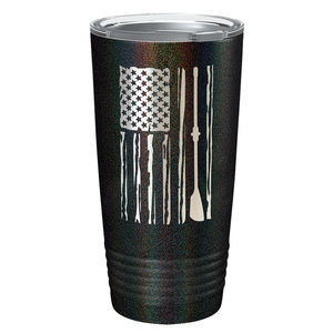 Crew American Flag Laser Engraved on Stainless Steel Crew Tumbler