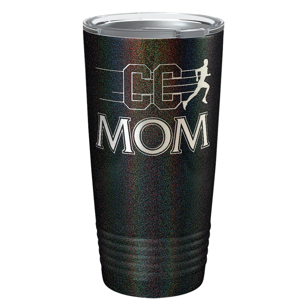 Cross Country Mom Laser Engraved on Stainless Steel Cross Country Tumbler