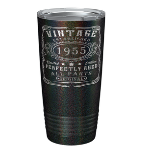 1955 Vintage Perfectly Aged 66th on Stainless Steel Tumbler