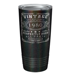 1980 Vintage Perfectly Aged 41st on Stainless Steel Tumbler