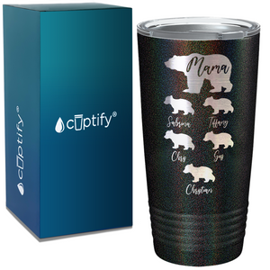 Mama Bear with Five Cubs on Mom 20oz Tumbler