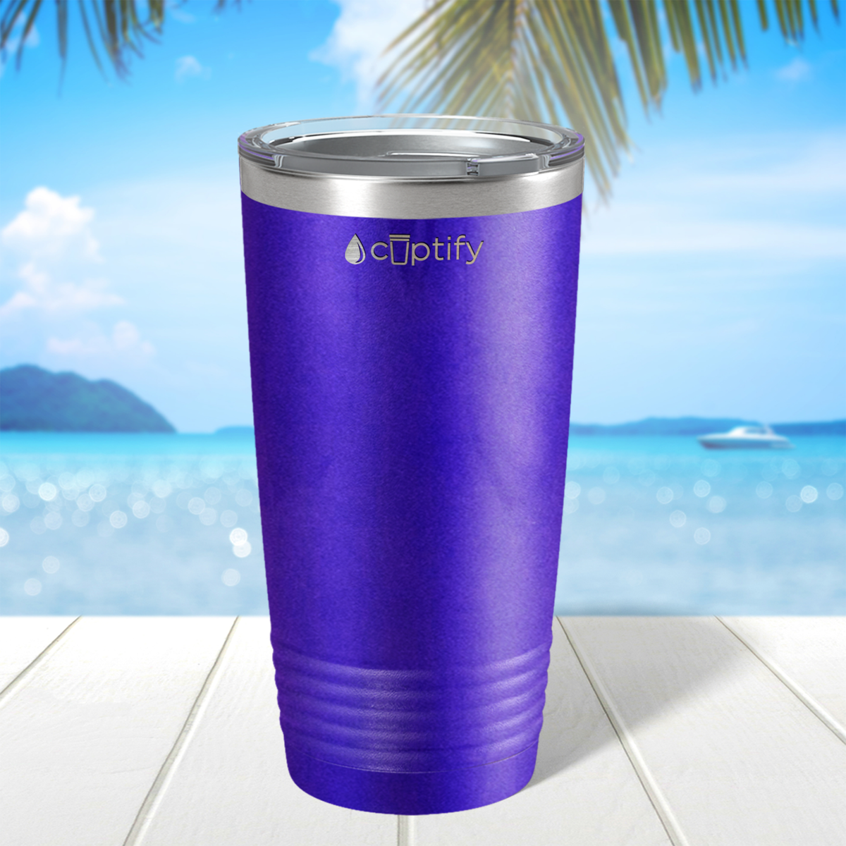Purple Glitter 20oz Tumbler