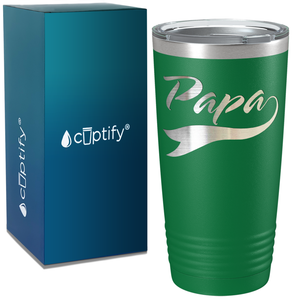 Papa on Stainless Steel Dad Tumbler