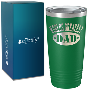 World's Greatest Dad on Stainless Steel Dad Tumbler