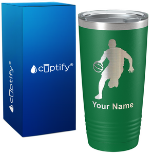 Personalized Basketball Player Silhouette Tumbler