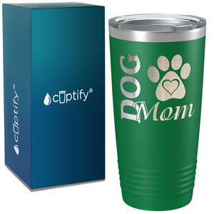 Dog Mom with Paw on Mom 20oz Tumbler