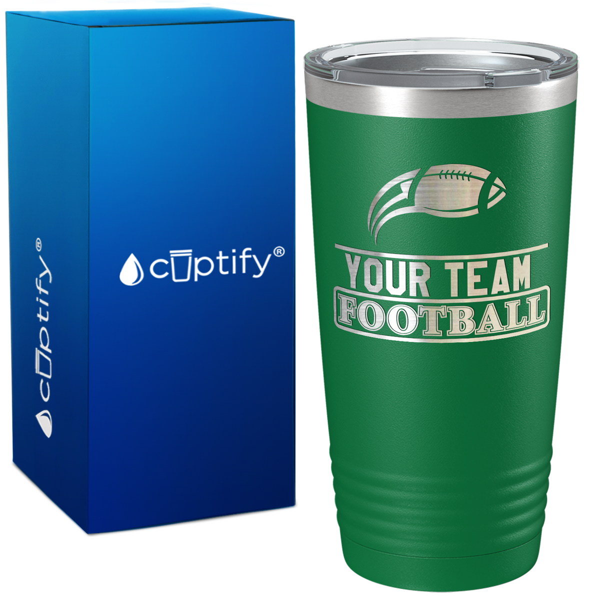 Personalized Your Team Name Football on 20oz Tumbler