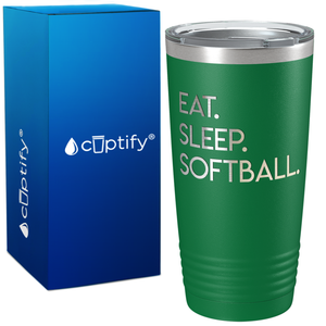 Eat Sleep Softball on 20oz Tumbler