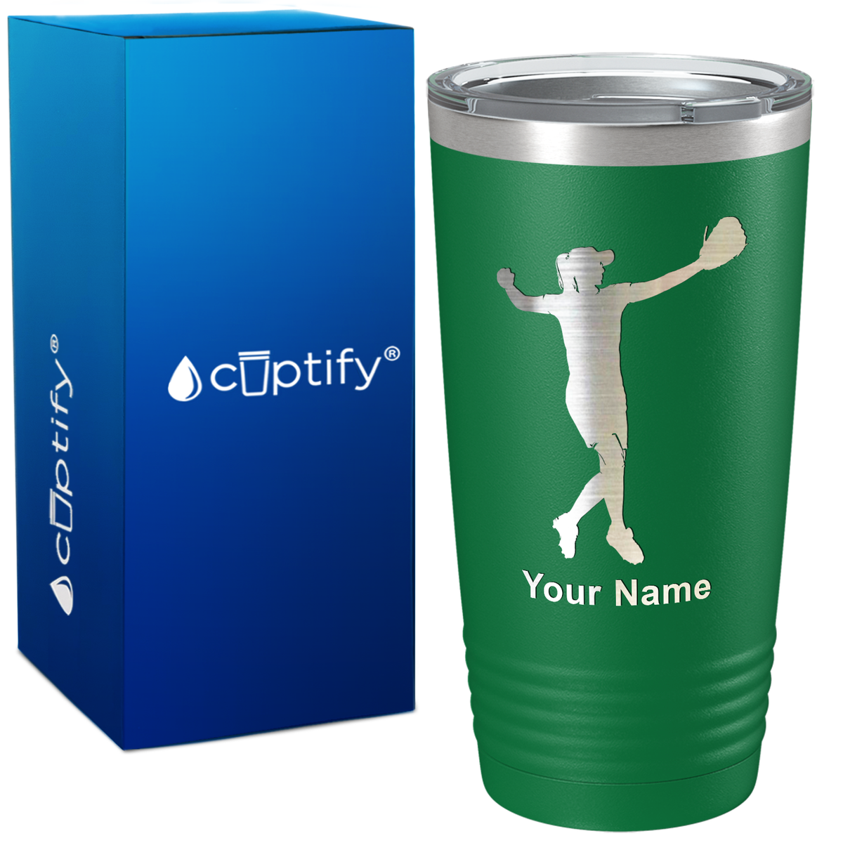 Softball Player on 20oz Tumbler