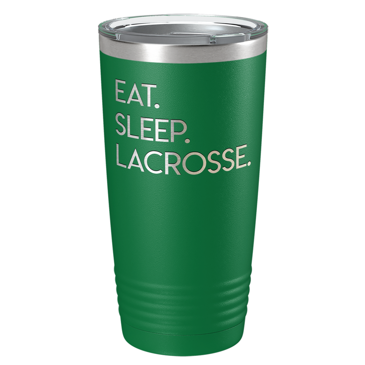 Eat Sleep Lacrosse Laser Engraved on Stainless Steel Lacrosse Tumbler