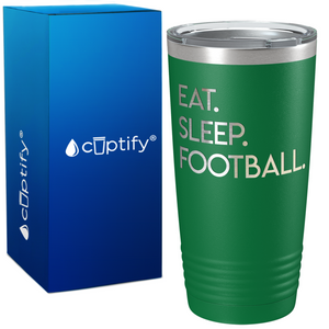 Eat Sleep Football on 20oz Tumbler