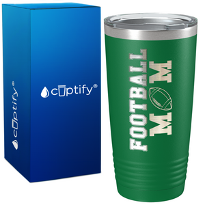 Football Mom on 20oz Tumbler