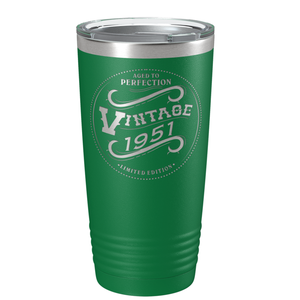 1951 Aged to Perfection Vintage 70th on Stainless Steel Tumbler