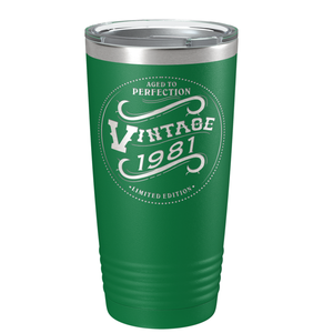 1981 Aged to Perfection Vintage 40th on Stainless Steel Tumbler