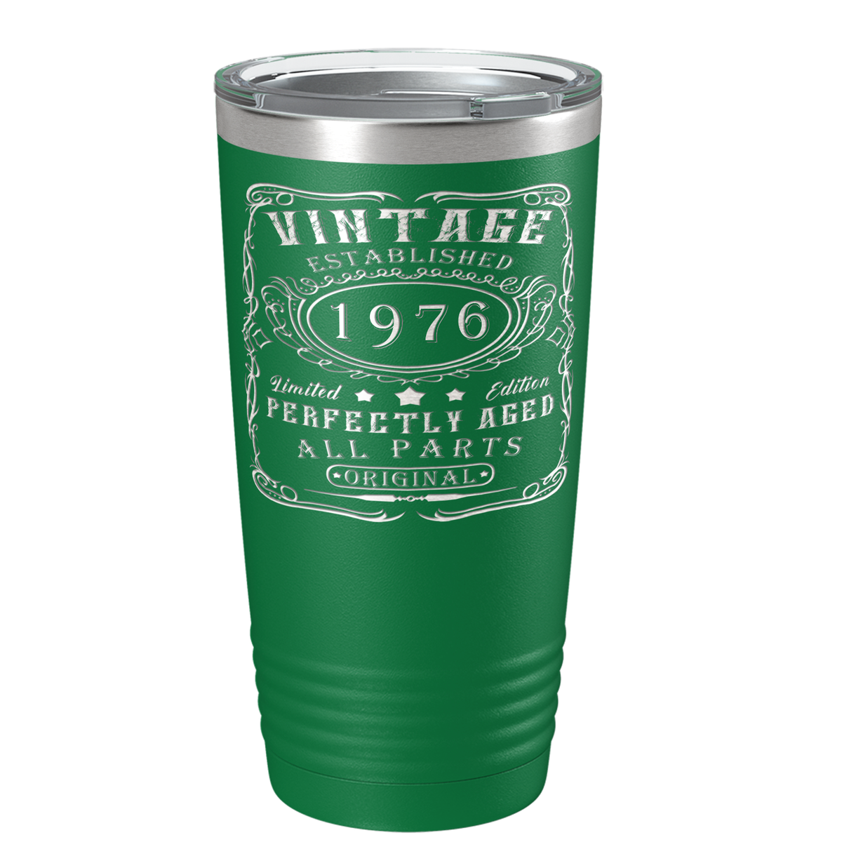1976 Vintage Perfectly Aged 45th on Stainless Steel Tumbler