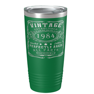 1984 Vintage Perfectly Aged 37th on Stainless Steel Tumbler