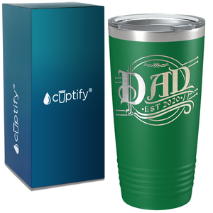 New Baby Dad Established 2020 on Dad 20oz Tumbler