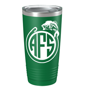 Monogram Fishing on Stainless Steel Fishing Tumbler