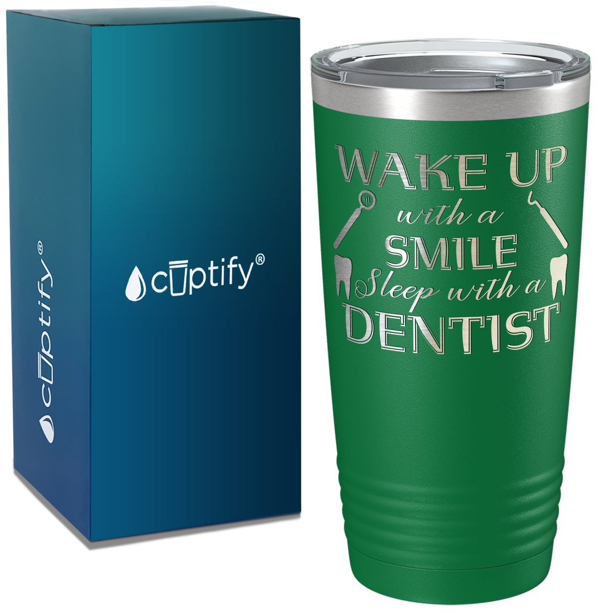 Wake Up with a Smile on Dentist 20oz Tumbler