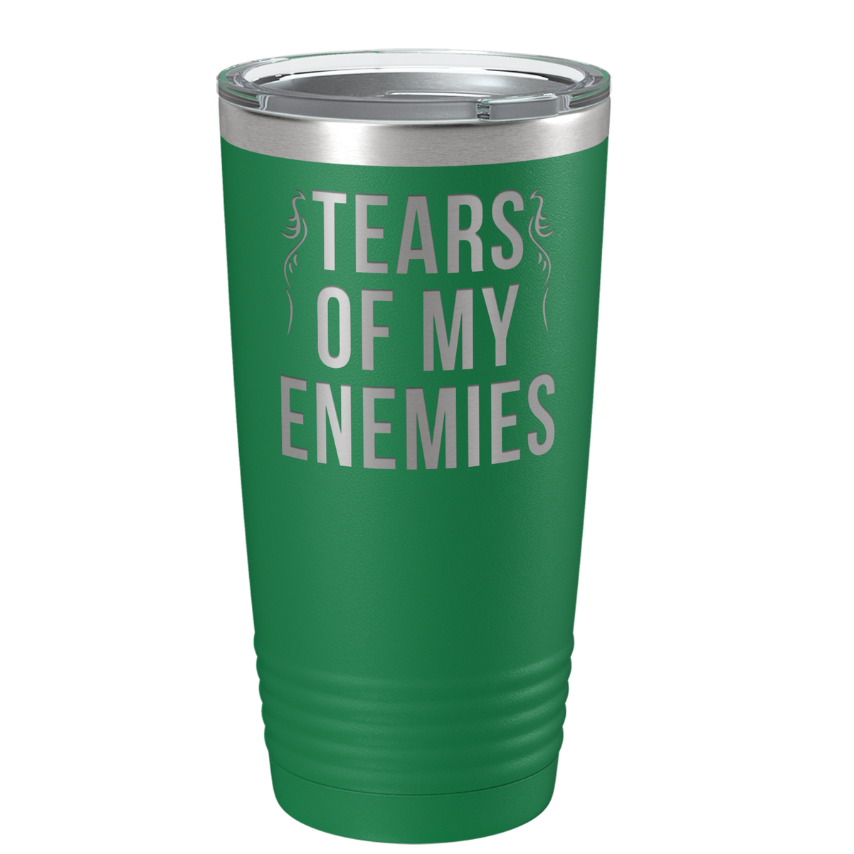 Tears of my Enemies on Green 20 oz Stainless Steel Ringneck Tumbler
