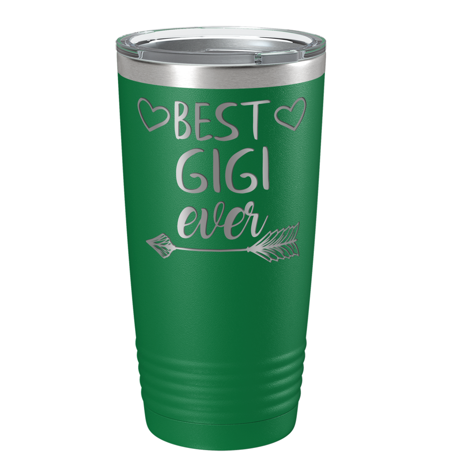 Best Gigi Ever on Green 20 oz Stainless Steel Ringneck Tumbler
