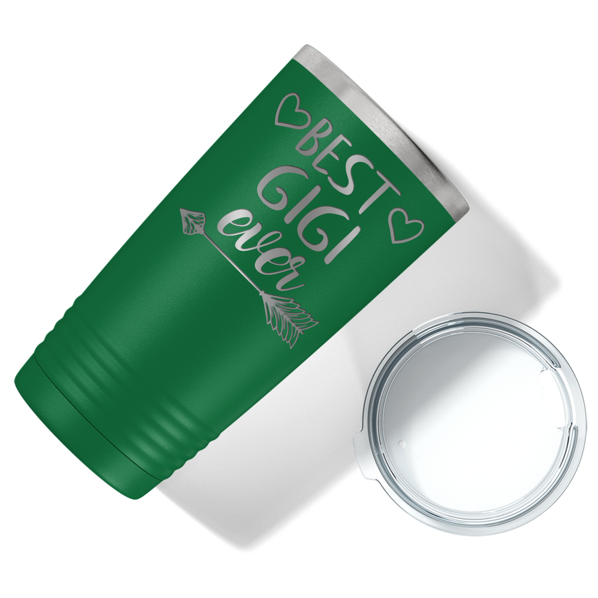 Best Gigi Ever on Green 20 oz Stainless Steel Ringneck Tumbler
