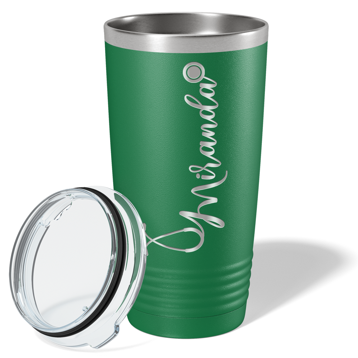 Personalized Nurse Laser Engraved 20oz Tumbler - Green Matte