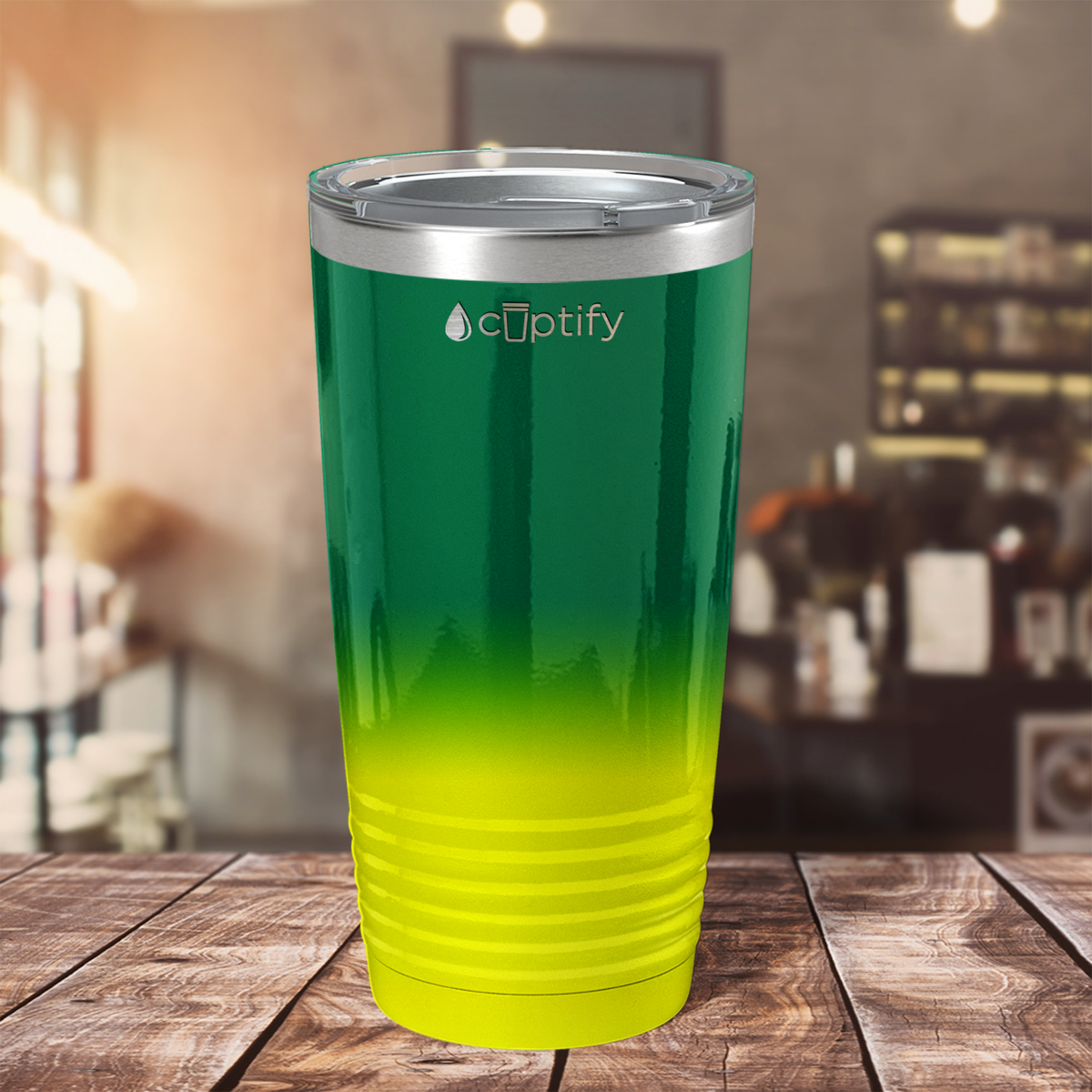 Green Yellow Ombre 20oz Tumbler