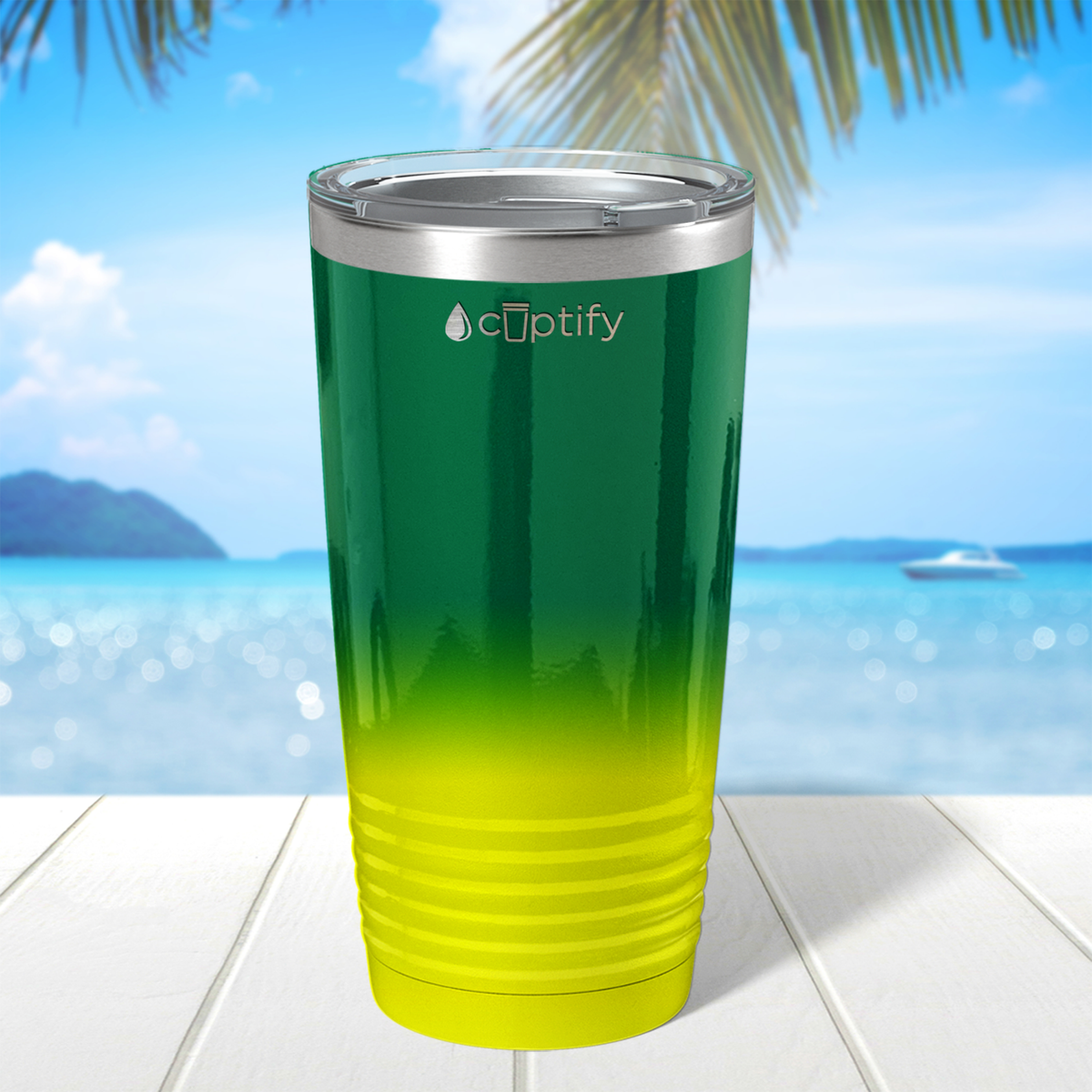 Green Yellow Ombre 20oz Tumbler