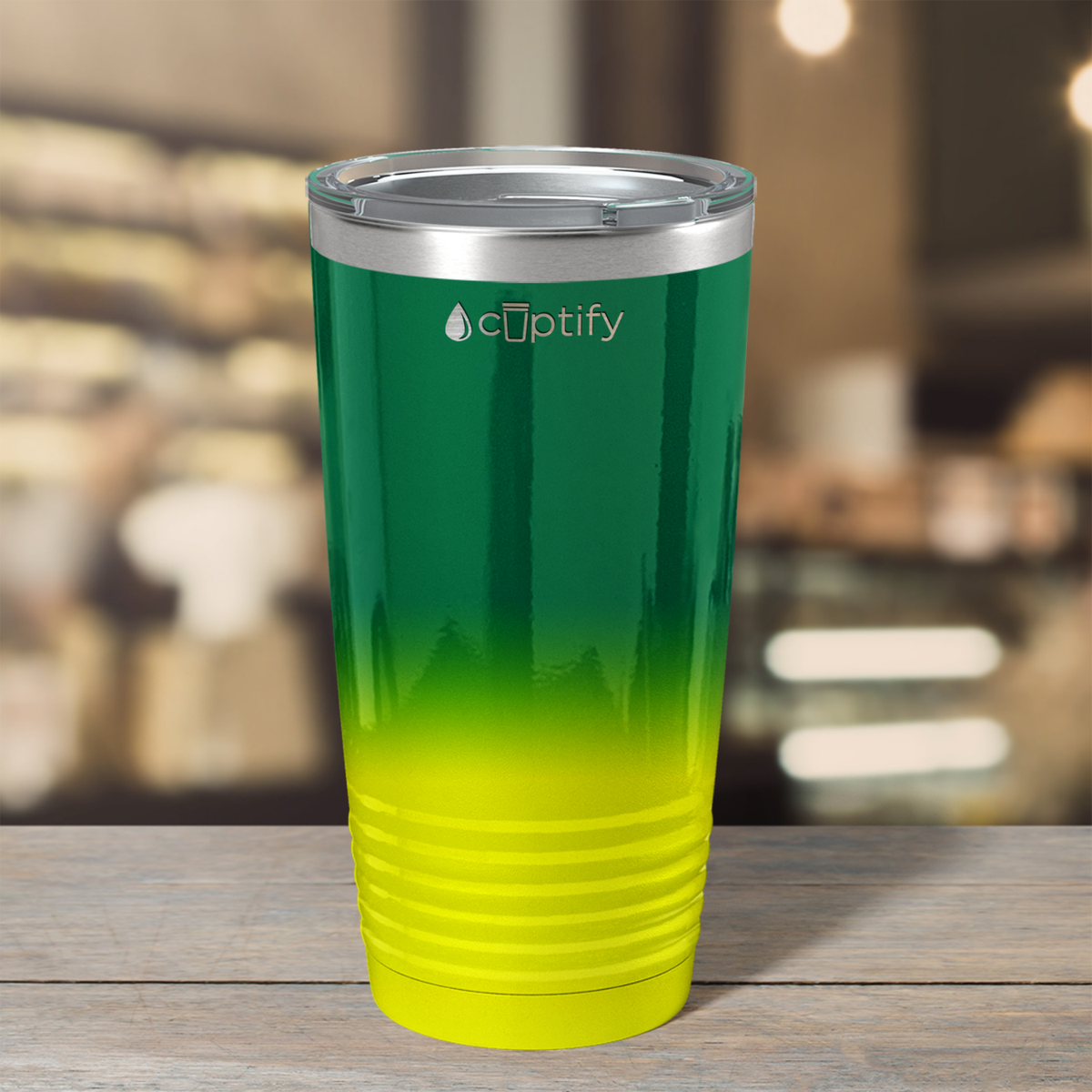 Green Yellow Ombre 20oz Tumbler