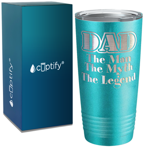 DAD Man Myth Legend on Stainless Steel Dad Tumbler